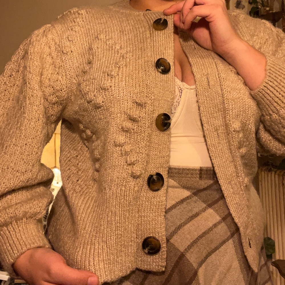 Target Who What Wear Tan Knit Cardigan